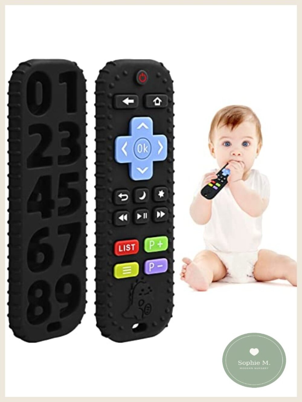 Food Grade Silicone Remote Control Teether Toy for Babies 3-12 Months